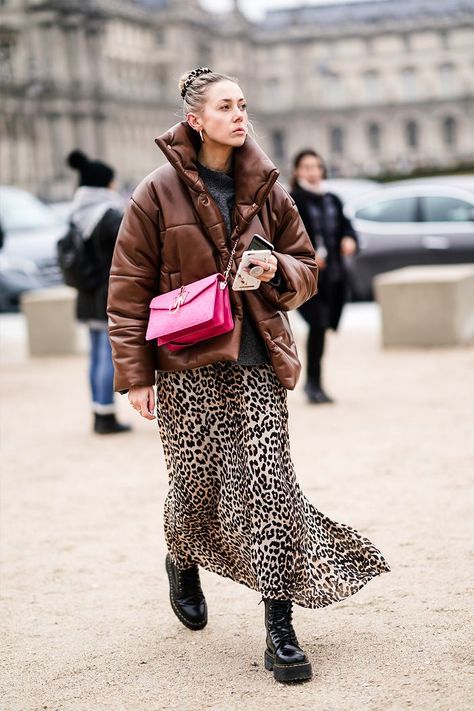 jupe longue pochette imprimé leopard tendance 2020