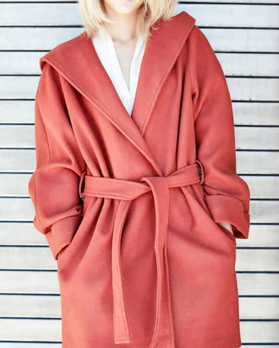 woman bathrobe coat
