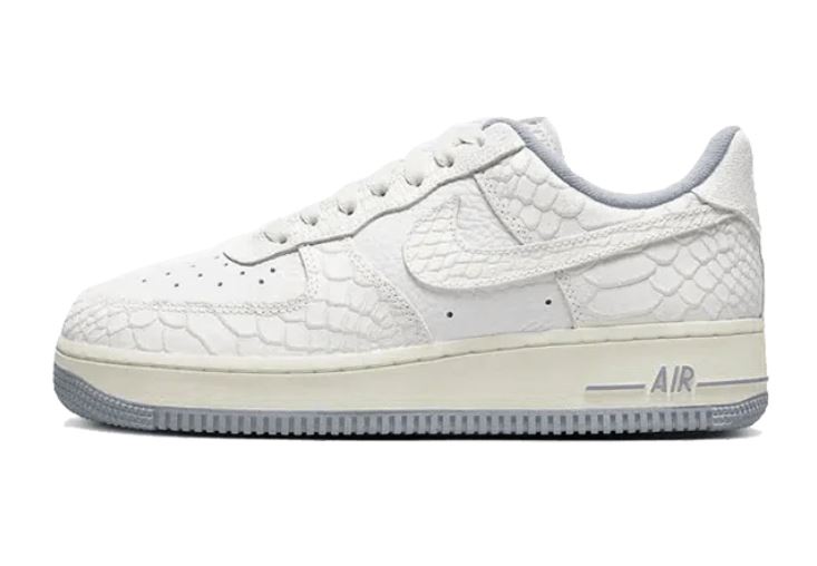 beautiful smooth white Air Force 1 as we know it becomes a structured pair of python skin