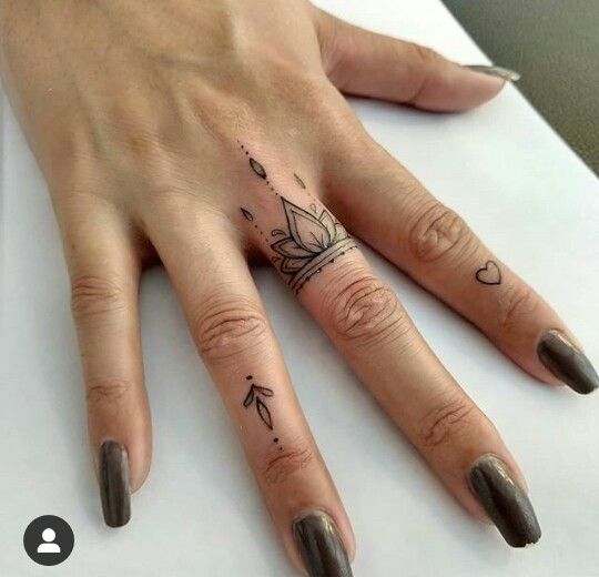 tatouage doigt mandala