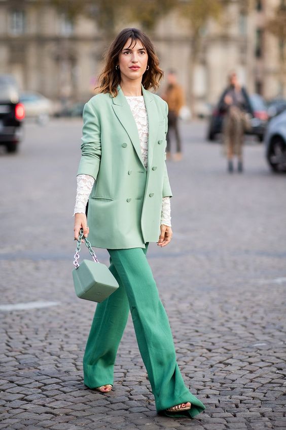 accessoire de mode femme vert pastel