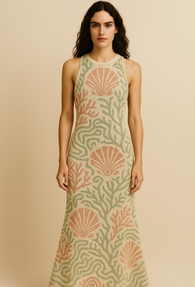 robe été femme longue coquillage